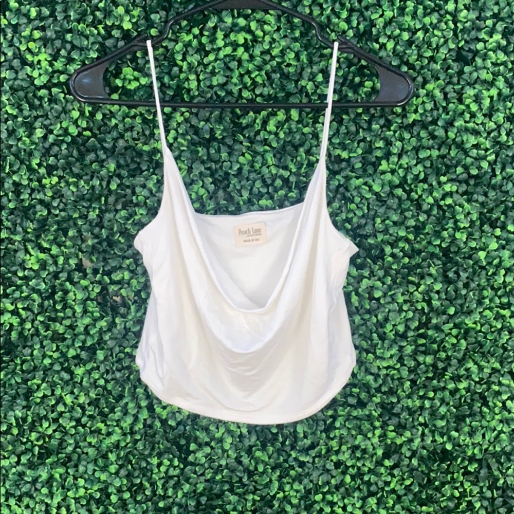 White cowl neck crop, never been worn